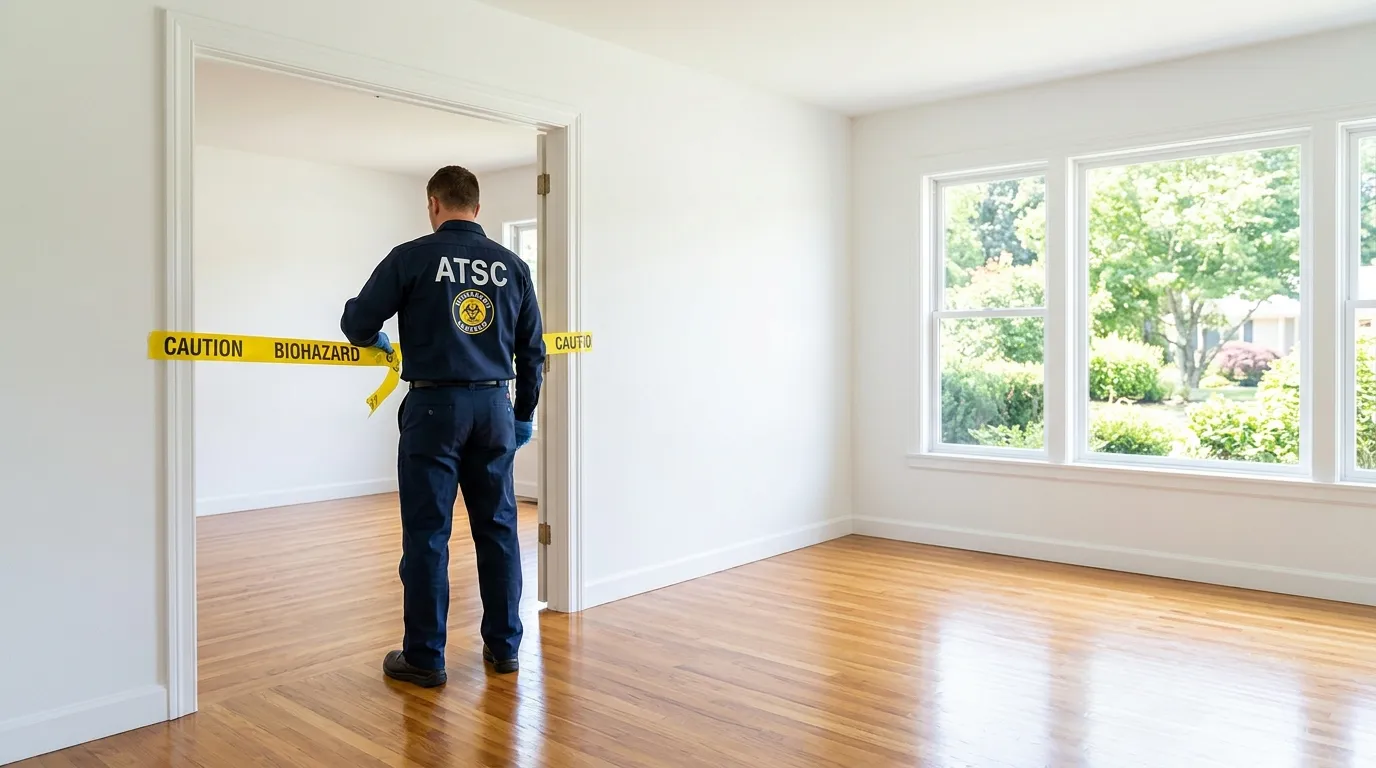 Certified biohazard cleanup crew performing Crime Scene Cleanup in Scott Lake